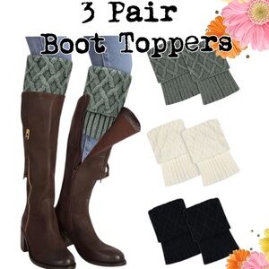 🌸3 Pair Knit Boot Toppers/Warmer